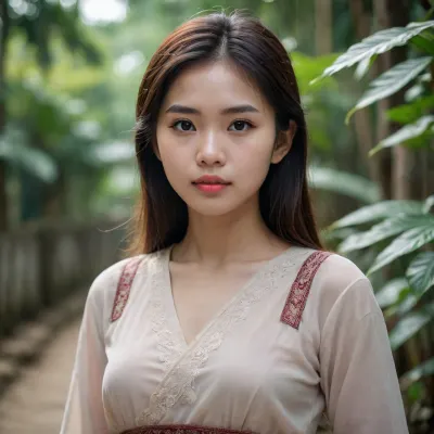 A vietnamese beautiful girl, 18 year old, white skin