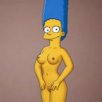 (Marge Simpson from the TV series "The Simpsons"), 80's animation, (animated drawings like marge simpson), petite body, (((simpsons drawing style))), naked, Simpstyle, <lora:SDXL-Simpstyle-Lora-v2-r16:1.6>