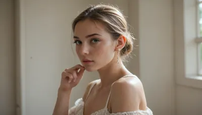 Vermeer’s girl with the pearl earring bare shoulder.