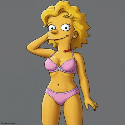 (Lisa Simpson from the TV series "The Simpsons"), 80's animation, (animated drawings like Lisa simpson), petite body, (((simpsons drawing style))), underwear, Simpstyle, <lora:SDXL-Simpstyle-Lora-v2-r16:1.6>