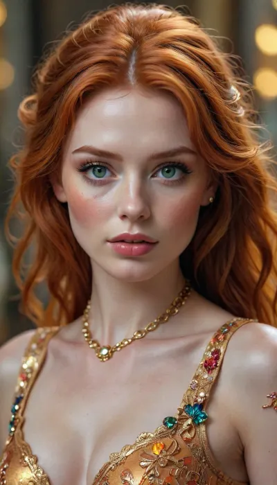 Ginger Perfect beauty lady, hot sexy, <lora:Derelict_Faces:2>
