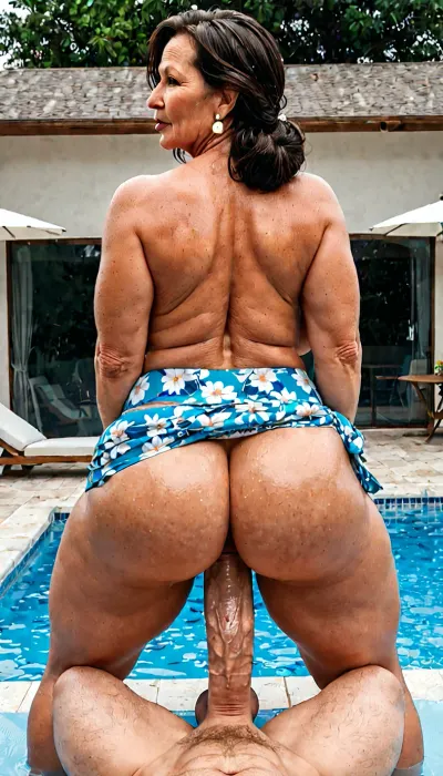 A thick 69 year old futanari, long dick mom is at a adult nude pool. She is topless wearing a swim skirt. She is having anal sex with a old milf., ((sex with a old milf)), ((futanari)), ((anal sex)), ((old mature mom)), ((long dick, massive boobed mom)), ((long dick, massive boobed woman)), ((long dick, massive boobed futanari)), ((massive boobed female with long dick)), ((long dick massive boobed female)), ((swim skirt)), ((thick old mature milf)), ((69 years old)), ((69 year old mature mom)), ((thick old mature mom)), ((thick)), ((thick body)), ((hyper massive thick fat thighs)), ((hyper massive thick fat hips)), ((omni excessively hyper thick natural tear drop boobs)), ((trimmed vagina)), ((hyper massive thick fat ass)), ((omni realistic futanari dick)), ((omni realistic vagina)), ((no makeup)), ((no cosmetics)), perfect, eyes, skin, blemish, detailed, longnips, <lora:polyhedron_all_sdxl-000004:2>, <lora:longnipsxl:2>, <lora:Saggo_XL:2>, <lora:face_xl_v0_1:2>