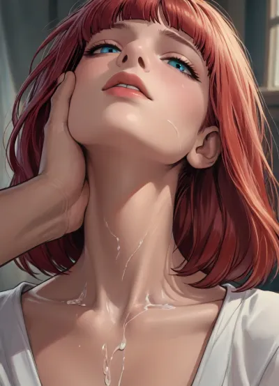 (Asura style), reiq style, masterpiece, 1girl, (neck fetish), swallowing, detailed neck, (neck focus), (neck close up), head back, rubbing throat, cum on collarbone, <lora:mk_Bp Anime_xl:1>, <lora:lineartSDXL:1>, <lora:EnvyBeautyXL01:2>
