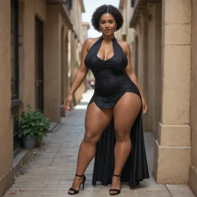 dark skin black Senegalese thick and curvy black african thighs asmr, milf thick juicy thighs and legs zooming in on her beautiful juicy thick black thick thighs and legs in dress
