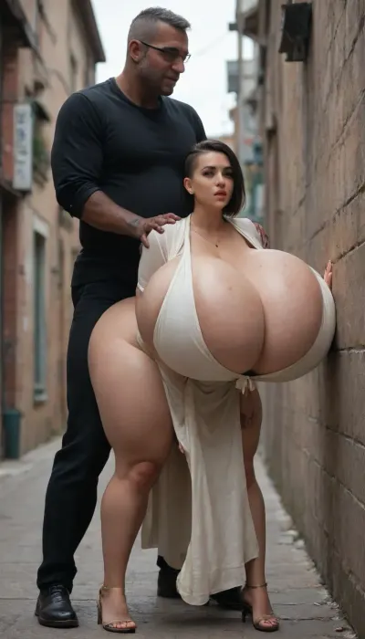 (((very beautiful slutty seductive African prostitute woman fucking a very fat very old business man standing next to her))), (very gigantic very massive droopy tits:1.5), (very overflowing cleavage:1.45), (very low cut long boob cleavage:1.25), fucking from behind, at a brothel in a whirlpool, (absolutely black skin:1.65)