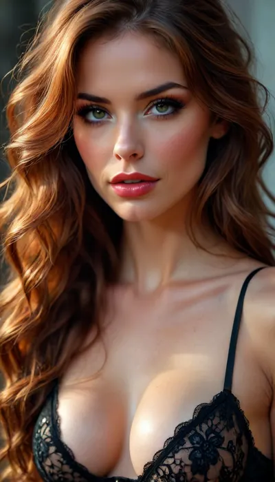 Close up, Brunette pornstar, most beautiful pornstar ever, 28 years old, cum covered, 1 woman, sensual, erotic, long red wavy tousled hair, hair half up half down, ((sexy black satin and lace bra)), bukkake, facial, cum, on, cloth, lora, attractive_notrigger, .7>, <lora:BUT_SDXL_SHS:1.1>, <lora:Vivid Midjourney mimic - XL SDXL v2.0:.9>, <lora:add-detail-xl:1.7>