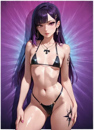 pale, solo, glam fashion, slut, athletic, porn magazine photo session, posing, micro bikini, small breast, dusty neon abstract background, magnetic, heavily tattooed, hentai, fringe, full, body, tattoo, <lora:FBT-000002:.8>, proto_tat, evang, tattoo_style, <lora:Tattoo_Maker_XL:.8>, pink-emo, <lora:pink-emo-sx:.8>
