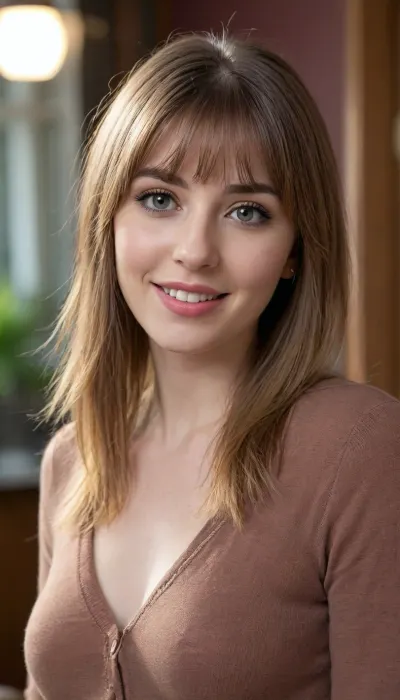 35 yo girl, very flirty pose, sideview, ((girl next door)), pretty, natural beauty, medium breasts, ((cute tall tall tall tall but average appearance:1.3)), ((cute tall tall tall tall)), ((pale skintone:1.2)), ((little bit chubby:1.4)), very flirty smile, showing teeth, ((unkempt hair)), ((straight hair:1.3)), ((symmetrical hair:1.5)), ((perfect fringe hair:1.5)), ((light brown bright hair)), ((very cute tall tall tall tall average youthful face:1.5)), outside, photorealistic, ((perfect composition)), ((perfect contrast:1.5)), ((perfectly balanced exposure:1.5)), ((perfect focus:1.5)), ((extremely realistic detailed lighting:1.5)), ((extremely realistic detailed shadows:1.5)), ((extremely detailed:1.3)), ((extremely high resolution:1.3)), ((16K UHD:1.5)), ((extremely realistic detailed skin texture:1.5)), ((extremely realistic detailed skinpores:1.5)), ((extremely realistic detailed face:1.5)), ((extremely realistic detailed eyes:1.5)), ((extremely realistic detailed hair:1.5)), focus on eyes, ((fully clothed:1.5)), random colored clothing, ((beautiful stylish clothing:1.5)), ((detailed clothing:1.5)), ((detailed environment:1.5)), Sweet_Sticky_xl-01, <lora:EnvyZoomSliderXL01:-1>, <lora:add-detail-xl:.5>, <lora:Sweet_Sticky_xl-01:.5>, <lora:neanderthal_last:.7>