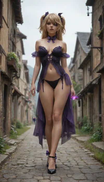 score_9, score_8_up, score_7_up, ((best quality:2)), (fantasy art, dark fantasy:1.1), the Chinese village landscape, busty Fischl Genshin Impact, magic bow, full body view, <lora:tornclothesv6-8:2>, <lora:ClearHand-V2:.9>, <lora:EnvyElementalWaterXL01:1.5>