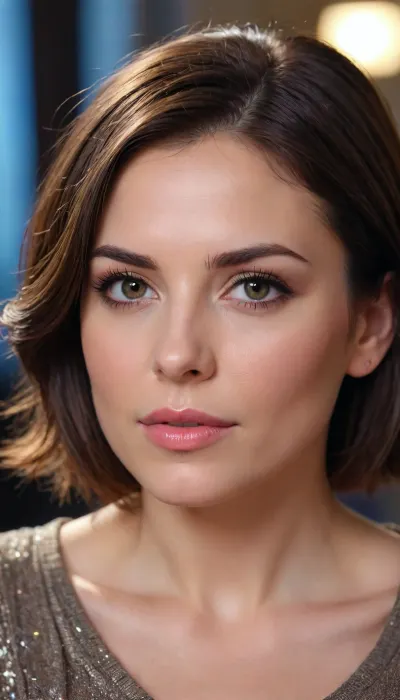 Brunette, very beautiful face, 35 year old