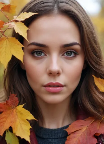 killing beautiful face in autumn entourage