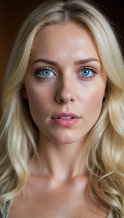 Frau, 29 Jahre alt, Deutsche, hellblonde Haare, blaue Augen, schlanker Körperbau, 165 cm groß, 52 kg