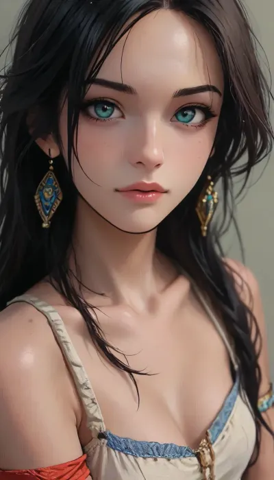 score_9, score_8_up, score_7_up, source_anime, close up portrait, Masterpiece, view from above, 1woman, 30 years old, tall, (Pocahontas, long dark hair, armband, dark skin, muscular, traditional native american clothes, leather clothes), solo, perfecr perky breasts, (A detailed anime drawing with clean lines and meticulous shading, flat colors, line art, no gradients, blue and green palette), realistic anatomy, Moebius, detailed face, (Jean, Giraud), page, lineart, <lora:Moebius (Jean Giraud) Style:1>, <lora:outline_xl_kohaku_delta_spv5x:1>, <lora:lineartSDXL:1>, <lora:MJ52:.8>, Andava, Andavaverse, realistic drawing, ((markgavatino style)), Melkor mancin style, masterpiece, simple background, <lora:mk_Bp Anime_xl:.1>