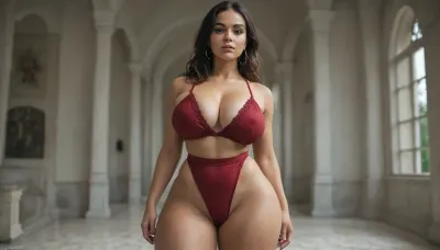 round huge massive titties, juicy thicc squishy Thighs, seductive. thin waist. latina