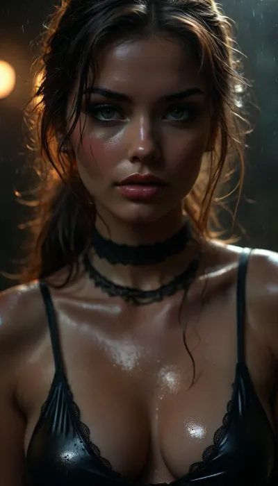 ((((perfect face, sweaty and wet)))), warm cute background, ((thick large plump slut with wet satin clothes, lace choker, wet shirt)), <lora:attractive_notrigger:.8>, <lora:BUT_SDXL_SHS:.8>, <lora:Vivid Midjourney mimic - XL SDXL v2.0:.5>, <lora:add-detail-xl:1.6>, <lora:dark:.1>