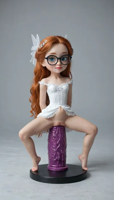 SnowStyle, x-ray, high quality fantasy art of a beautiful adorable super cute girl fairy made of red snow, glowing within, delicate figurine, kawaii, chibi, mature, (old milf:1.1), adorable, ginger, glasses, big ass, flexible, spreading legs, arched back upwards, goth, 30 year old, very long hair, (belly bulge:1.5), (skinny:1.6), ginger heir, Squatting, (((Giant pussy BlackDildo))), hyper massive huge extreme insane pussy dildo, Largest dildo possible, huge pussy toy, full body view, extremely wide dildo too big for girl and stretches pussy to breaking point, hyper extreme dildo wider than her thigh, pussy dildo, extreme insertion, hyper insertion, Biggest dildo imaginable, show full body in view, victorian, dress, crying, ruined makeup, <lora:SDXLFestiveSnow:.1>, <lora:victorian_dress-XL-2.0:2>, <lora:crying:2>, <lora:ruined1:.8>