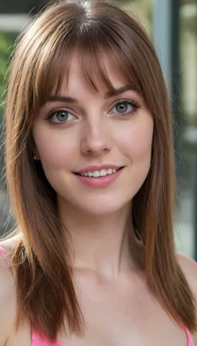 35 yo girl, very flirty pose, sideview, ((girl next door)), pretty, natural beauty, medium breasts, ((cute tall tall tall tall but average appearance:1.3)), ((cute tall tall tall tall)), ((pale skintone:1.2)), ((little bit chubby:1.4)), very flirty smile, showing teeth, ((unkempt hair)), ((straight hair:1.3)), ((symmetrical hair:1.5)), ((perfect fringe hair:1.5)), ((light brown bright hair)), ((very cute tall tall tall tall average youthful face:1.5)), outside, photorealistic, ((perfect composition)), ((perfect contrast:1.5)), ((perfectly balanced exposure:1.5)), ((perfect focus:1.5)), ((extremely realistic detailed lighting:1.5)), ((extremely realistic detailed shadows:1.5)), ((extremely detailed:1.3)), ((extremely high resolution:1.3)), ((16K UHD:1.5)), ((extremely realistic detailed skin texture:1.5)), ((extremely realistic detailed skinpores:1.5)), ((extremely realistic detailed face:1.5)), ((extremely realistic detailed eyes:1.5)), ((extremely realistic detailed hair:1.5)), focus on eyes, ((fully clothed:1.5)), random colored clothing, ((beautiful stylish clothing:1.5)), ((detailed clothing:1.5)), ((detailed environment:1.5)), Sweet_Sticky_xl-01, <lora:EnvyZoomSliderXL01:-1>, <lora:add-detail-xl:.5>, <lora:Sweet_Sticky_xl-01:.5>, <lora:neanderthal_last:.7>
