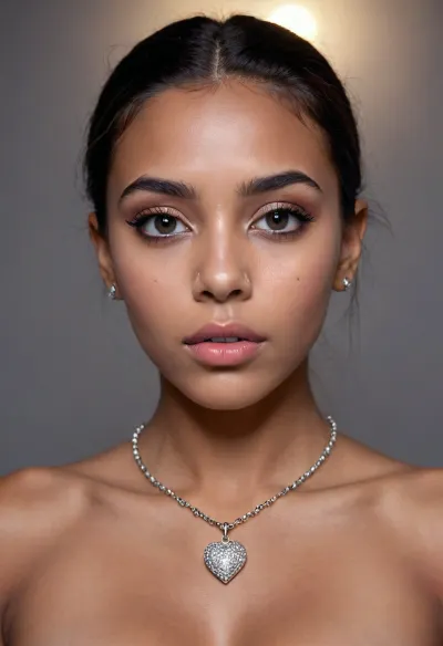 masterpiece, 1boy, very dark skinned, parted lips, makeup, jewelry, portrait, looking at viewer, necklace, eyeshadow, grey eyes, realistic, eyelashes, close-up, simple background, forehead, eyeliner, grey background, nose, lipstick, studio lighting, cold light, UHD, 8k, DSLR, Canon EOS4, woman, small, breasts, medium, large, spreading, legs, creampie, pussy, nude, body, closeup, Sp4c3, Sc3n3, planet, stars, nebulae, sky, heart_areola