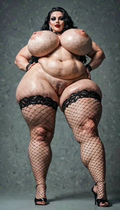 Pov, 35 years Old sexy milf, (((bbw:1.5))), ((((mistress with massive breasts)))), ((black fishnets)), wearing transparent overall, huge saggy breasts, full lips, red lipstick, bare feet standing over me legs wide open, Extreme closeup Shot, Pussy closeup, lace stockings, view from down below, massive saggy tits, caucasian, sexy german, plumper, Chubby, hourglas Figure, pale skin, gothic, goth Make-up. Black lipstick, playfull smile, Long black hair, extreme Long hair, love handles, massive breasts, fat Ass, Eyeliner, bbw breasts, Amateur Photo, Amateur quality pic, solo Girl, one Woman, massive busty Goth, saggy Natural Big tits, Natural aged skin, Perfect proportions, cellulite, 4k epic detail, shot on kodak, 35mm photo, sharp focus, high budget, cinemascope, moody, epic, gorgeous, film grain, grainy, score_9, score_8_up, score_7_up, rating, explicit