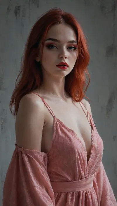 anime style digital painting, 1girl, woman, malevolent goddess, (makeup:1.3), (flowing dress:1), bombshell hair, red hair, French Roll, average figure, japanese, <lora:EnvyAnimeDigitalPaintingXL01:1.4>, <lora:RMSDXL_Darkness_Cinema:1.6>