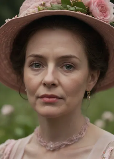 ((Hyperdetailed, hyperrealistic, (((1700s:1.9))), (((Face close-up))), (((sunny green floral field:1.9))), (extremely detailed background), (((very mini swing transparent simple minimalist pink sheer floral hoopdress:1.9))), (((extremely detailed victorian dress:1.9))), (((extremely aged extremely elder insanely over 100-year-old grandma:1.9))), (((insanely saggy and wrinkle skin:1.9))), (((extremely transparent transcluent sheer dress:1.9))), (((gigantic over-enlarged breasts:1.9))), slim, thin, (((extremely tempting erotica:1.9))), (((dark brown hair:1.9))), elegant basic royal floral hat, (((The kind of woman who can have brutally wild sex with multiple men for hours at a time and treats men like toys:1.9))), (((the kind of woman you would love to cum in six times in a row:1.9))), (((cleavage:1.9)))), , :1.9)