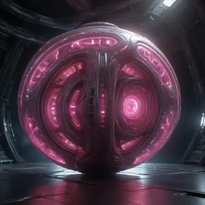 A colossal 100-kilometer-long organic alien spaceship, sleek and sensual body geometry, biomechanical design with smooth metallic curves and glowing pink energy veins. Extremely detailed hull resembling exotic biological structures, massive glowing thrusters, floating in deep space. Hyper-detailed, cinematic lighting, dark fantasy sci-fi, erotic cybernetics aesthetic, 8k resolution.