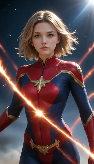 Marvel, MCU movie, captain marvel, glowing with power, cosmic rays