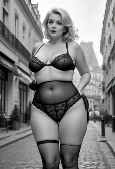 (((drawing sketch, pencil sketch))), NSFW, old art studio sketch drawing, detailed face, very old plump streetswhore, big wreckled ass show, looking as viewer, bbw, grey-haired blonde, tails, plump bottomless woman 90 yo age, big butt, wide hips, saggy torpedo breasts, lace black stockings, stiletto hight heels, outdoor, walking, vintage gloves, (((crotchless_panties))), fat pussylips, standing, sagging, breasts, huge, backbreakingbreasts, white, background, full, body, (medium), ((Parisian streets background)), elvgren, Ballantyne, chavez, driben, fried, frush, Moran, mozert, berardinis, pencil, monochrome, sketch, traditional, media, graphite, dandecarlo, vintagenudeslora, woman, monsterpussy, crotchless, pants, pantyhose, no, panties, pussy, greyscale，, (line, art:1.1)