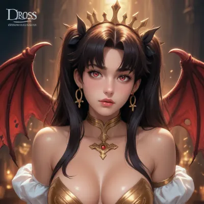 ishtar from fate/grand order dross style reiq meets, woman, Satan in hell is a horny woman.