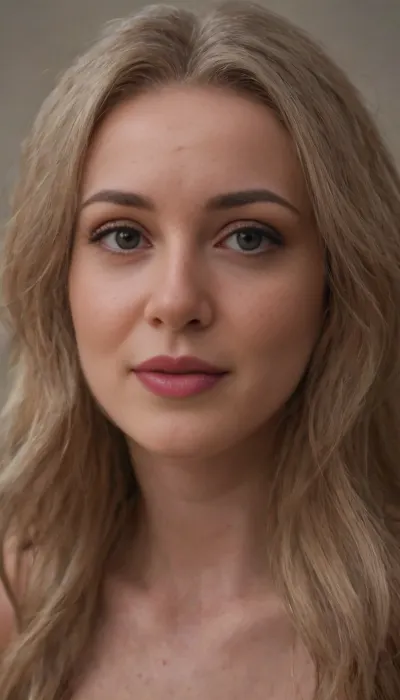 ((Face portrait)), old woman, aged skin, eye shadow, mature female, (age 40), realistic face, detailed face texture, ((forehead wrinkles:1.5)), skin texture, peach fuzz, beautiful face, dimples, blonde hair, ((red lipstick)), hair parted center, bleach blonde hair, Detailed, natural, skin, and, blemishes, without-makeup on face, acne, <lora:skin_4-000015:.7>