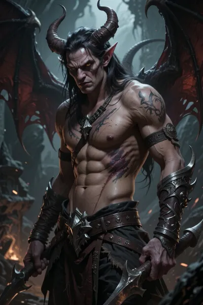 A cowardly demon with a weak physique a dark artifact, d&d, fantasy, highly detailed, digital painting, artstation, sharp focus, fantasy art, illustration, 8k, in the style of greg rutkowski. It's an absolute world-class masterpiece artwork. It's an aesthetically pleasing artwork with impeccable attention to detail and impressive composition.