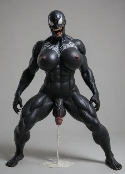 Hyperrealistic art, venom is a purple character with a large mouth, venom symbiote, 8 k cg render, venom, carnage, symbiote, 8k render, hyperreal highly detailed 8 k, 8 k high detail concept art, huge big breasts, hyper real render, 3 d render character art 8 k, 8k octane render, 8 k octane render, high detail 8 k render . Extremely high-resolution details, photographic, realism pushed to extreme, fine texture, incredibly lifelike, erect-futa, erect-penis, woman, testicles, erection, uberfit muscular, huge cumshot, <lora:She-Venom-FFusion.LORA:2>, <lora:SDXLlora13ErFut:2>, <lora:uberfit_lora_sdxl:2>