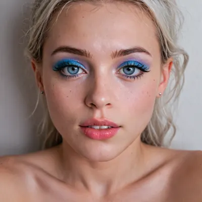 Lots of cum on my face and lips love porn, (detailed innocent face), vibrant flat colors, without shading, clean lines, white background, ((makeup:1.5), long fake eyelashes, blue eyeshadow with glitter), detailxl, res, raw, photo, metallic, single character, Paimon from Genshin Impact, small petite fairy body, completely naked, posing sexually, arching back, light blue eyes, expression of pleasure, short messy white hair with soft bangs, thick thighs, soft skin, small flat chest, high quality, photorealism, flat color, minimal detail, cute.>