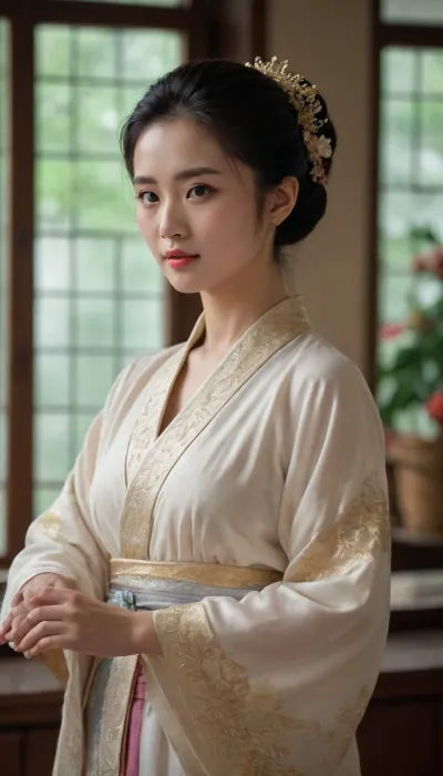 少女，完美身材，动漫插画，虚拟引擎，辛烷值渲染, 全身，旗袍，大乳房，孕妇