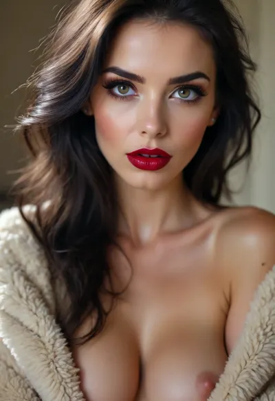 beautiful woman, ((no pubic hair, bu pubic fleece, very bu and hairy pube)), very long black hair, leaning to the viewer, kind expression, fashion makeup, dark red lips, perfect eyes, (8k, RAW photo, best quality, masterpiece:1.4), but, <lora:BUT_SDXL_SHS:.8>