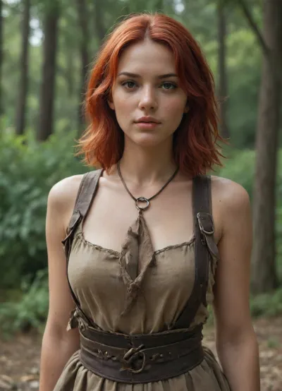 4k, UHD, 7 Pirates girls, two slave hunter, red hair, blonde and black hair
