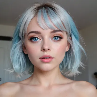 Lots of cum on my face and lips love porn, (detailed innocent face), vibrant flat colors, without shading, clean lines, white background, ((makeup:1.5), long fake eyelashes, blue eyeshadow with glitter), detailxl, res, raw, photo, metallic, single character, Paimon from Genshin Impact, small petite fairy body, completely naked, posing sexually, arching back, light blue eyes, expression of pleasure, short messy white hair with soft bangs, thick thighs, soft skin, small flat chest, high quality, photorealism, flat color, minimal detail, cute.>