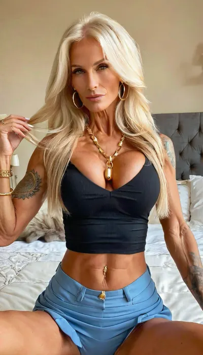 On my bed, Two sisters old and young, lazy eye, elegant, small fake tits cleavage, pov lapdance, luxury blouse and skirt, ((old, 70yo)), handcuffed, gold hoop earrings, nose ring, tattoos, sexy neck, ((old blonde hair mom woman)), (tan skin), (skinny muscle), (beautiful Swedish instagram model face), (fit body), very beautiful, perfect skinny body, perfect face, looking at the camera, perfect eyes, (skinny fit), pretty, snub-nosed, long hair, 4ng3l, face, <lora:clothed_small:1.8>, <lora:SDXL_BetterFaces-LoRA_v1:.8>