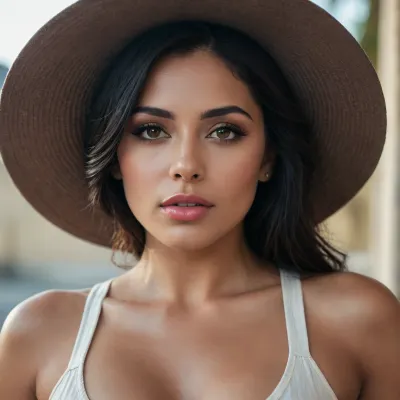 sexy latina, occhi neri, cappelli neri, pelle molto scura, labbra super grosse, culo grande, naso piccolo, occhi grandi, tette medie