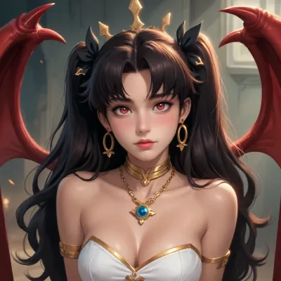 ishtar from fate/grand order dross style reiq meets, woman, Satan in hell is a horny woman.