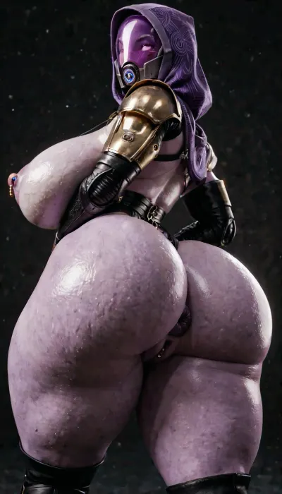 robot face, juicy breasts, round breasts, perfect breasts, puffy areolas, (massive ass:1.2), bubble butt, round ass, perfect ass, snatched waist, puffy pussy, puffy anus, thick thighs, ultra high definition, highest resolution, massive veiny breasts, long fat saggy breast, huge ass, extremely wide hips, fat thighs, pierced nipples, very wide hips, small waist, belly button pierced, wide fat ass, 4k, huge fat saggy breast, big veins in breast, ultra high details, riding white dick, Tali, Zorah, purple skin, zavy-tali, mask-on, mask-off, <lora:zavy-tali-sdxl:.8>