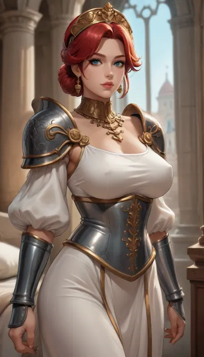 reiq art style, MILF, wearing historical roman centurion armor, roman empire