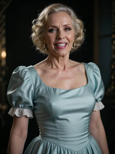 (((hyper-arousing atmosphere))), (chiaroscuro zero lighting:1.9), (((very plenty of a very curvy female human-like fitting dummies in a simple minimalist random color victorian royal gown:1.9))), ((((((brutally elder 100yo grandma:4.9)))))), ((((((extremely wrinkled ugly pale skin texture:4.9)))))), eyes open, short golden curly hair, (slim), (curvy), hoop earrings, seductive lipstick, white teeth, perfect denture, bold eyelashes, bold glossy shiny makeup, full body view, full length shot, deep depth of field