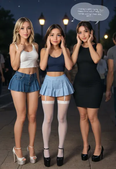 (full color best quality), just 2 girl's 1sexy woman+ 1girl up ass on stomach and mom in doggistyle, cute whores 19 years old. cuckold, orgy fantasy, ((2 huge man fuck my dauġther and wife)), (body young:.1), (((his gigantic black cock))), ((STANDING IN MODERN PARK:2.0987)), (WELL body), ((young adult:1.142221)), (perfect face:3.99874), dark brown skin woman, VERY long BLONDE hair, tanned skin, (perfect glow big black white eyes), ((Best clear quality)), long blonde hair, thick thighs, big ass, (very petite:1), beautiful face, natural large breasts, real skin, ((perfect close up blue white eyes)), perfect lips, (body petite), small waist, perfect hourglas's figure, (big defined butt:1.4), flat abs, (DETAIL CAMEL TOE), (REALISTIC textures clothes ALL GIRL'S wearing RELAXED MINI DRESS, MINI SKIRT, TANK TOP WHITE, BLUE, YELLOW, BLACK, SILVER, WHITE, PANTYHOUSE:1.268), (platform heels 44 cm:1.2), big firm tits, very cute, (transparent clothes:1.151), visible panties, ((young adult:1.222127)), very deeply perfect skin, full makeup, pink lipstick, lip gloss, ((Big ass:1.1)), (((big hips:1.12))), (FHD:2), (dark night chiaroscuro lighting:2.235), (standing sex modern park shure darkness night:1), big tits, girl, full, SEX ESCENES viewer, audience, movie, still, film, cinematic, zero lighting, darkness, 1200mm, brown, close, up, angle, unblurr, best, contrast, very, clear, 12k, quality, background, more, detail, imaginative, yoga SHORTS, transparent, wearing, pantyhouse, stockings, garter belt, HD, Best, (((text bubble))), ((("j somos las favoritas para las orgias de mama y papa!"))), taboo, SMILE, horny, definition, vaginal sex, details, family, sweaty, horny audience, ((super realistic texture clothes)), wife's cuckold white husband watching and masturbates., (4ng3l, face:1.3), panties, croptop, ass, whore, cute, cum, hankyu3000, (Hankyu3000_SDXL_V1:.8), (Radiant, Darkness), (lora_SDXL_BetterFaces-LoRA_v2:2), (lora_AdvancedEnhancerXLv6:1), (lora_PantyPull-000055:.2), (lora_Radiant_Darkness:.1), (lora_Creat0r_MagicDetailzV2_FIX:.3456789), +detailxl+, (lora_sd_xl_dpo_lora_v1:.3), Diamond, lora_Perfect_Eyes, .5, (lora_Diamond-000005:.5), detailed, eyes, perfect, freckles, skin, texture, photorealistic, <lora:attractive_notrigger:.5>, <lora:Frylock_Aqua_Teen_Hunger_Force_Adult_Swim:.5>, <lora:Metal:.5>, <lora:detailed_notrigger:.8>, <lora:Super_Eye_Detailer_By_Stable_Yogi_SDPD0:.8>