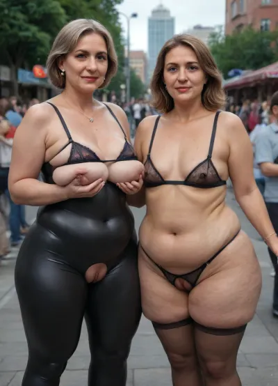 German . Living public city park outdoor, (different ages:2), German family adult party of mature and girls, (1Stepdaughter, 1stepdaughter, 1grandmother, 1grandfather, (very small skinny little flat chested stepdaughters with short bodies), (fat cellulite mature ssbbw parents)), family generation., (German blonde cellulite ssbbw big old mature 60 yo heavy saggy tits, full see-through glossy swimsuit, (see-through glossyshiny thick plastic apparel:1.6), ((stockings)), good visible naked oiled pussies, (oiled glossyshiny skin:1.3), extreme contrast tan lines, with very big sagging breast and wide sides detailed face, (tight micro bra tight breasts tight bondage:1.74), (big labia cameltoe:2), (crotchless clothes:2), hyper oversized sagging tits, detailed oiled body, good visible puffy pussy), (little stepdaughters holding mom's breasts from both sides:1.8), grandfather fuck flat chested stepdaughter, new generation family, (different ages:1.7), (4 young, (flat chested:1.5), stepdaughters with old fat busted mom), one of girls standing back, view from behind. Sharp contrast lighting picture, random poses and positions, bright sunrise, raw., ShineCurve_Apparel, bodysuit, one-piece-swimsuit, leggins, transparent, leotard, green, eyes, blue, brown, perfecteyes, <lora:detailed_notrigger:2>, <lora:ShineCurve_Apparel-000009:2>, <lora:PerfectEyesXL:2>, <lora:tiedbreastsblue_XL_reg0_:2>