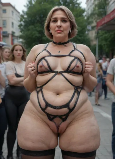 German . Living public city park outdoor, (different ages:2), German family adult party of mature and girls, (1Stepdaughter, 1stepdaughter, 1grandmother, 1grandfather, (very small skinny little flat chested stepdaughters with short bodies), (fat cellulite mature ssbbw parents)), family generation., (German blonde cellulite ssbbw big old mature 60 yo heavy saggy tits, full see-through glossy swimsuit, (see-through glossyshiny thick black plastic apparel:1.6), ((stockings)), good visible naked oiled pussies, (oiled glossyshiny skin:1.3), extreme contrast tan lines, with very big sagging breast and wide sides detailed face, (tight micro bra tight breasts tight bondage:1.74), (big labia cameltoe:2), (crotchless clothes:2), hyper oversized sagging tits, detailed oiled body, good visible puffy pussy), (little stepdaughters holding mom's breasts from both sides:1.8), grandfather fuck flat chested stepdaughter, new generation family, (different ages), (4 young, (flat chested:1.5), stepdaughters with old fat busted mom), one of girls standing back, view from behind. Sharp contrast lighting picture, random poses and positions, bright sunrise, raw., ShineCurve_Apparel, bodysuit, one-piece-swimsuit, leggins, transparent, leotard, green, eyes, blue, brown, perfecteyes, <lora:detailed_notrigger:2>, <lora:ShineCurve_Apparel-000009:2>, <lora:PerfectEyesXL:2>, <lora:tiedbreastsblue_XL_reg0_:2>