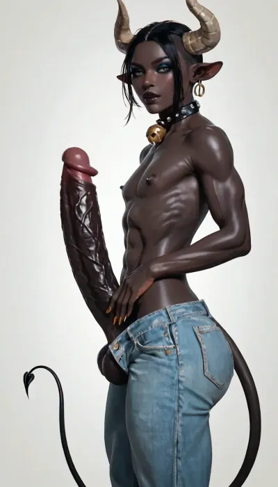ram furry anthro femboy, ram, naked, thicc white fur, seductive pose, very massive cock in sight, white bushy pubes, toned body, muscular, wide shoulders, spreading legs, very hairy cock, mistress, raising one foot, big chest