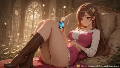 (((Filipina girlfriend))), white panties with butterfly, doc marten boots, <lora:Super_Eye_Detailer_By_Stable_Yogi_SDPD0:.5>, ((butterflies))