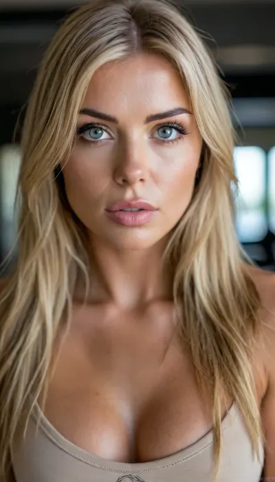 (statuesque, extreme low angle, linear perspective), (fitness model, intense eye contact:1.4), (f/2.8, shallow depth of field, layered composition:1.6), (soft bokeh:.4), (ash-blonde hair, thick voluminous hair, long flowing hair, bangs haircut:1.4), (catchlights, limbal rings, large expressive eyes), (strong jawline, angular features), igbaddie, <lora:igbaddie-XL:.8>, <lora:style_lora_realis:.4>