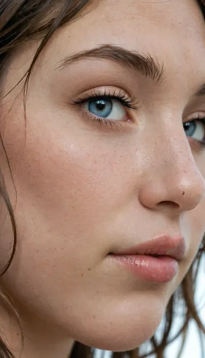 Close up, gorgeous bbw face
